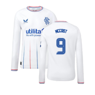 2023-2024 Rangers Away Long Sleeve Shirt (Kids) (McCoist 9)
