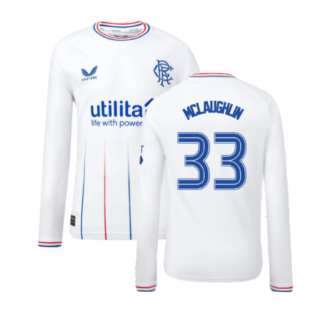 2023-2024 Rangers Away Long Sleeve Shirt (Kids) (McLaughlin 33)