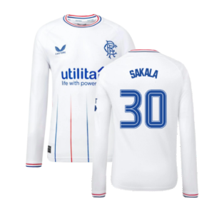 2023-2024 Rangers Away Long Sleeve Shirt (Kids) (Sakala 30)