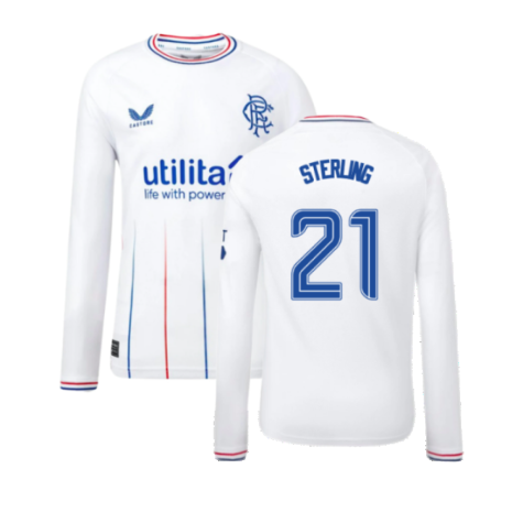 2023-2024 Rangers Away Long Sleeve Shirt (Kids) (Sterling 21)