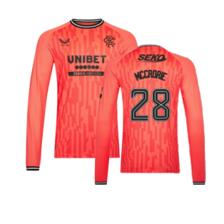 2023-2024 Rangers Away LS Goalkeeper Shirt (Hot Coral) (McCrorie 28)