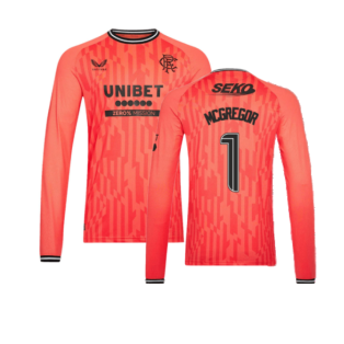 2023-2024 Rangers Away LS Goalkeeper Shirt (Hot Coral) (McGregor 1)