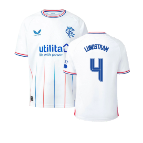 2023-2024 Rangers Away Shirt (Kids) (Lundstram 4)