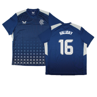 2023-2024 Rangers Coaches Match Day Tee (Blue) (Halliday 16)