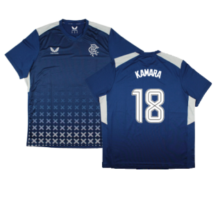 2023-2024 Rangers Coaches Match Day Tee (Blue) (Kamara 18)