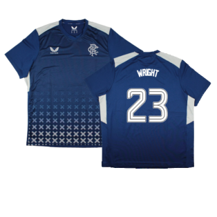 2023-2024 Rangers Coaches Match Day Tee (Blue) (Wright 23)