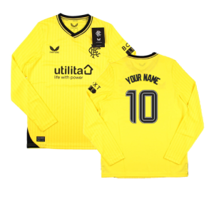 2023-2024 Rangers Home Goalkeeper LS Shirt (Yellow) - Kids