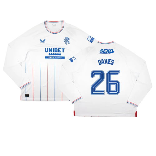 2023-2024 Rangers Long Sleeve Away Shirt (Davies 26)