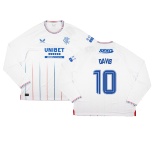 2023-2024 Rangers Long Sleeve Away Shirt (Davis 10)
