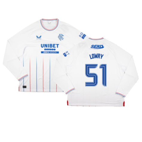 2023-2024 Rangers Long Sleeve Away Shirt (Lowry 51)