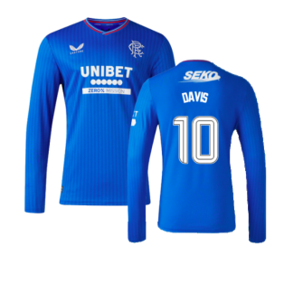 2023-2024 Rangers Long Sleeve Home Shirt (Davis 10)