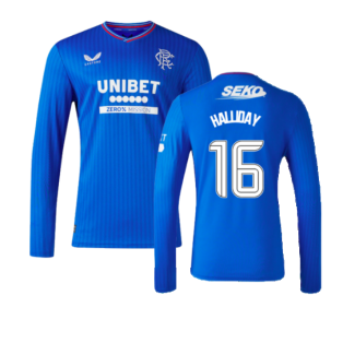 2023-2024 Rangers Long Sleeve Home Shirt (Halliday 16)