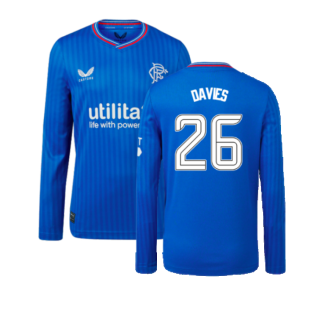 2023-2024 Rangers Long Sleeve Home Shirt (Kids) (Davies 26)