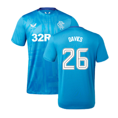 2023-2024 Rangers Players Training Tee (Deep Water) (Davies 26)