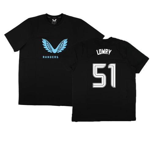2023-2024 Rangers Players Travel Logo Tee (Black) (Lowry 51)