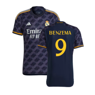 2023-2024 Real Madrid Authentic Away Shirt (Benzema 9)