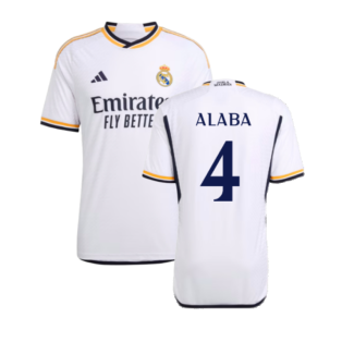 2023-2024 Real Madrid Authentic Home Shirt (Alaba 4)