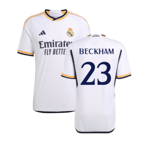 2023-2024 Real Madrid Authentic Home Shirt (Beckham 23)
