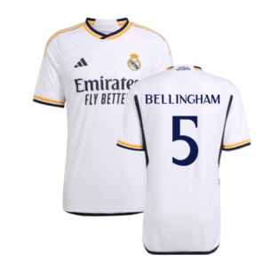 2023-2024 Real Madrid Authentic Home Shirt (Bellingham 5)