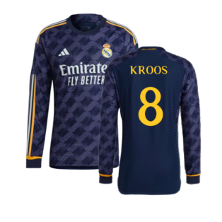 2023-2024 Real Madrid Authentic Long Sleeve Away Shirt (Kroos 8)