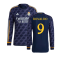 2023-2024 Real Madrid Authentic Long Sleeve Away Shirt (Ronaldo 9)