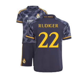 2023-2024 Real Madrid Away Mini Kit (Rudiger 22)
