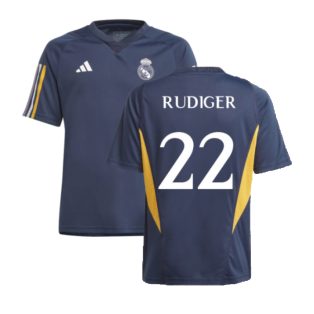 2023-2024 Real Madrid Core Tee (Legend Ink) - Kids (Rudiger 22)