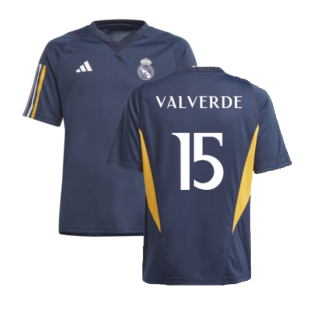 2023-2024 Real Madrid Core Tee (Legend Ink) - Kids (Valverde 15)