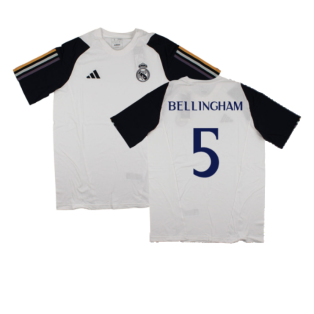 2023-2024 Real Madrid Core Tee (White) (Bellingham 5)