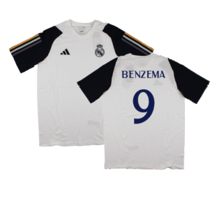 2023-2024 Real Madrid Core Tee (White) (Benzema 9)