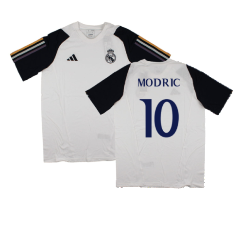 2023-2024 Real Madrid Core Tee (White) (Modric 10)  2023-2024 Real Madrid Core Tee (White) (Modric 10)