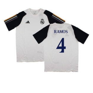 2023-2024 Real Madrid Core Tee (White) (Sergio Ramos 4)