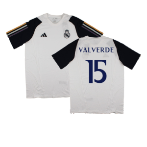 2023-2024 Real Madrid Core Tee (White) (Valverde 15)