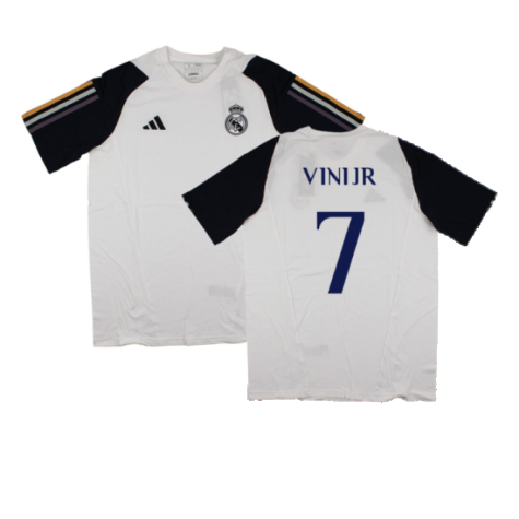2023-2024 Real Madrid Core Tee (White) (Vini Jr 7)
