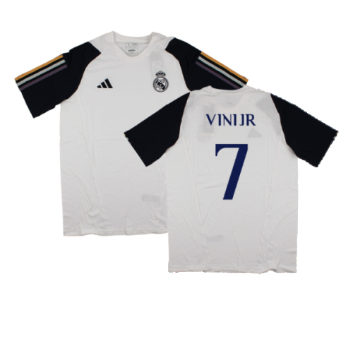 2023-2024 Real Madrid Core Tee (White) (Vini Jr. 7)