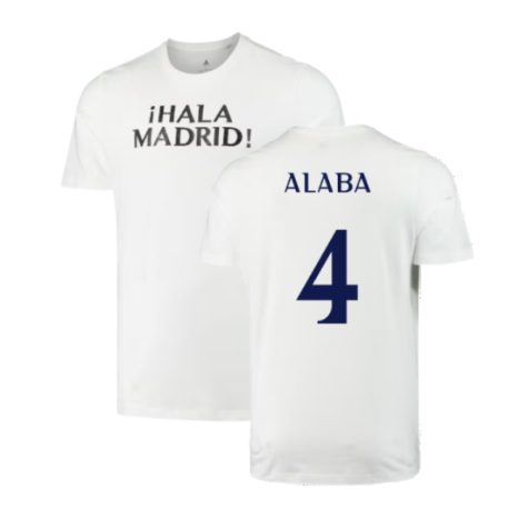 2023-2024 Real Madrid DNA Graphic Tee (White) (Alaba 4)