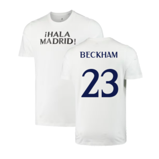 2023-2024 Real Madrid DNA Graphic Tee (White) (Beckham 23)