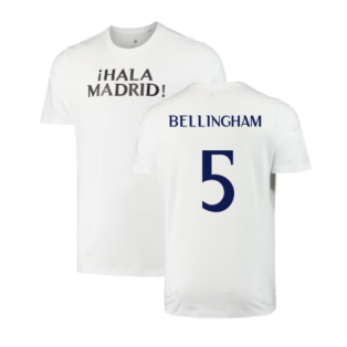 2023-2024 Real Madrid DNA Graphic Tee (White) (Bellingham 5)