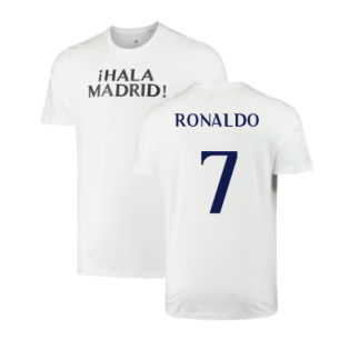 2023-2024 Real Madrid DNA Graphic Tee (White) (Ronaldo 7)