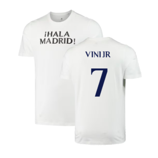 2023-2024 Real Madrid DNA Graphic Tee (White) (Vini Jr 7)