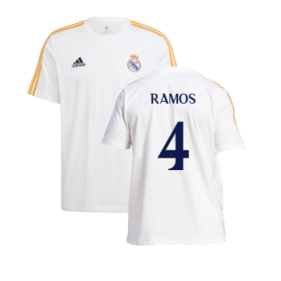 2023-2024 Real Madrid DNA Tee (White) (Sergio Ramos 4)