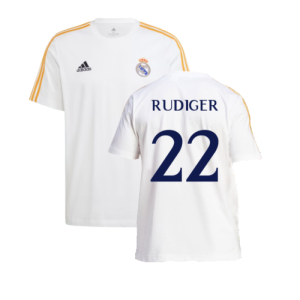 2023-2024 Real Madrid DNA Tee (White) (Rudiger 22)