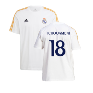 2023-2024 Real Madrid DNA Tee (White) (Tchouameni 18)