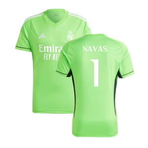 2023-2024 Real Madrid Home Goalkeeper Shirt (Solar Green) (NAVAS 1)