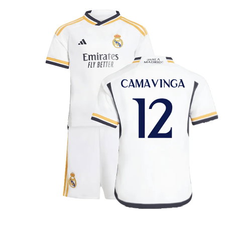 2023-2024 Real Madrid Home Mini Kit (Camavinga 12)