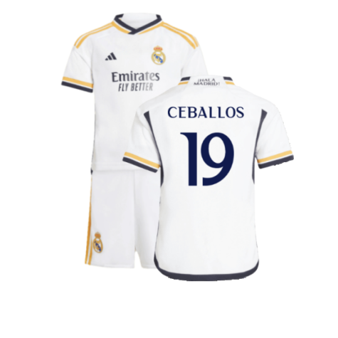 2023-2024 Real Madrid Home Mini Kit (Ceballos 19)
