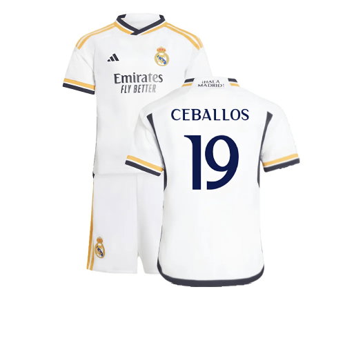 2023-2024 Real Madrid Home Mini Kit (Ceballos 19)