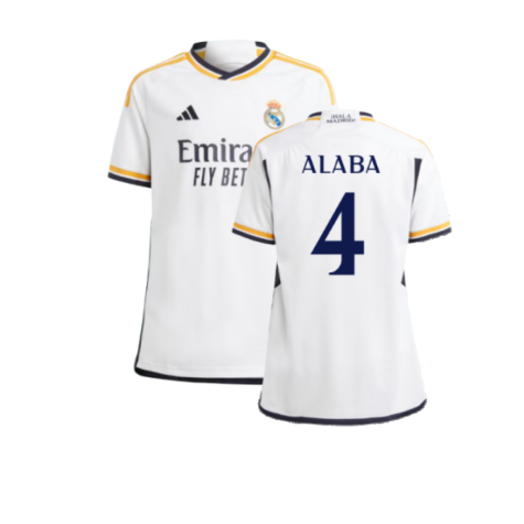 2023-2024 Real Madrid Home Shirt (Kids) (Alaba 4)