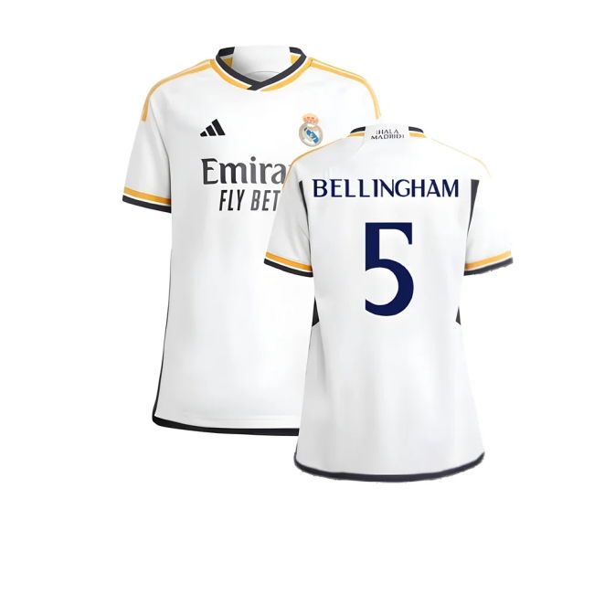 2023-2024 Real Madrid Home Shirt (Kids) (Bellingham 5)