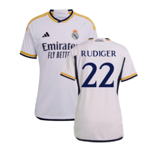 2023-2024 Real Madrid Home Shirt (Ladies) (Rudiger 22)